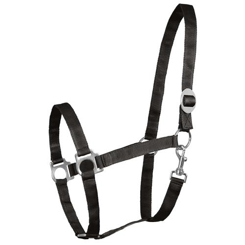 Nylonová ohlávka Waldhausen Perlon, černá - vel. Pony Ohlávka nylon Perlon, černá, vel. Pony