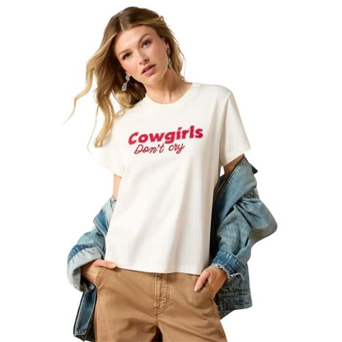 Dámské tričko Ariat Cowgirls Dont Cry, bílé - vel. XL Tričko dámské Ariat Cowgirl's Don't Cry, bílé, vel. XL