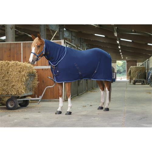 Odpocovací deka s krkem RW Combo, modrá - vel. 125/175 cm Odpocovací deka RW Combo s krkem, modrá, 175 cm