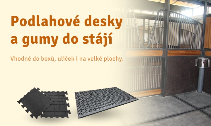 Podlahové desky a gumy do stájí