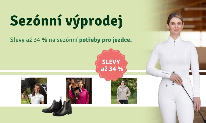 Potřeby pro jezdce sezónní výprodej