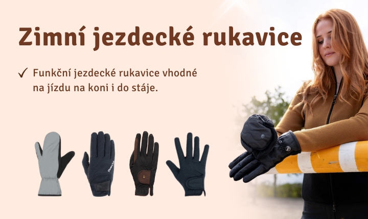 Zimní jezdecké rukavice