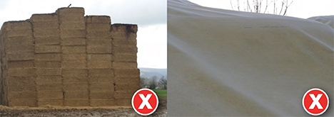 Špatné použití plachty na seno SUBTEX 140