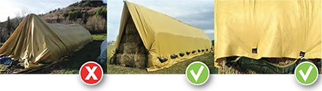 Způsoby použití plachty na seno SUBTEX 140