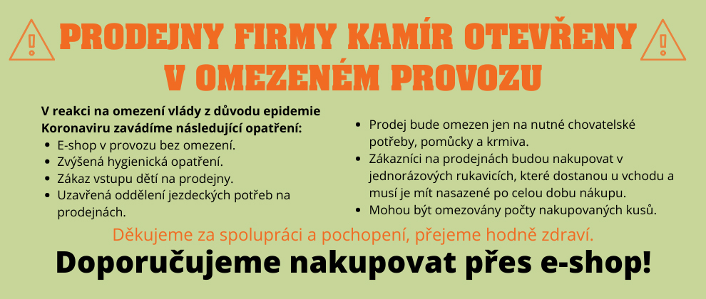 Omezení provozu prodejen KAMÍR a Co. spol. s r.o. v rámci mimořádných opatření proti šíření Koronaviru